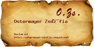 Ostermayer Zsófia névjegykártya